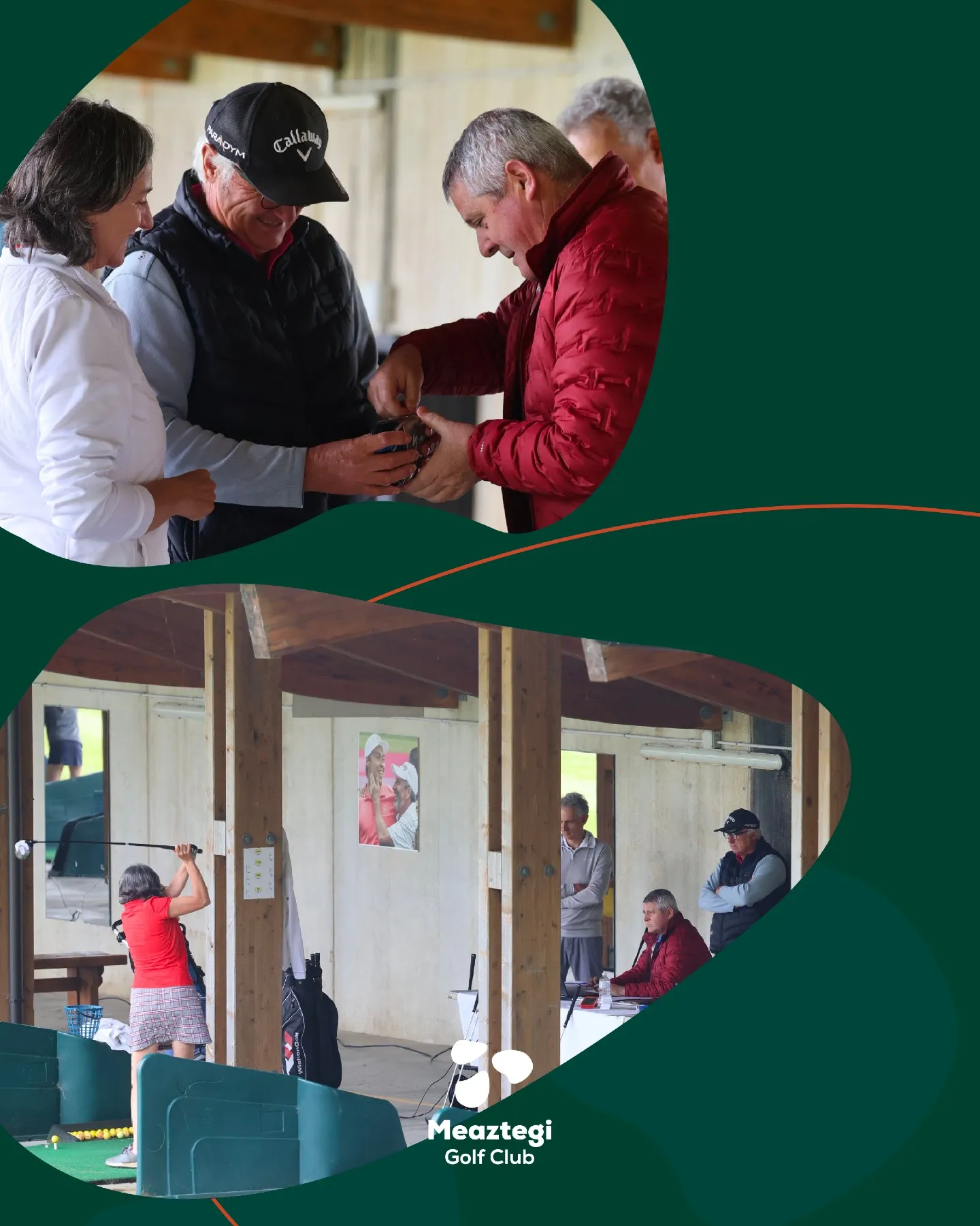 Ambiente de la jornada de fitting en Meaztegi Golf con golfistas de Bizkaia