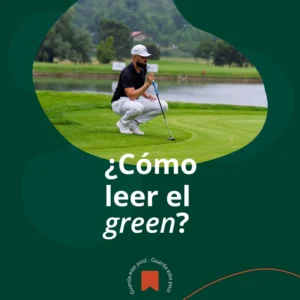 Golfista aprendiendo a leer el green en Meaztegi Golf, Bizkaia