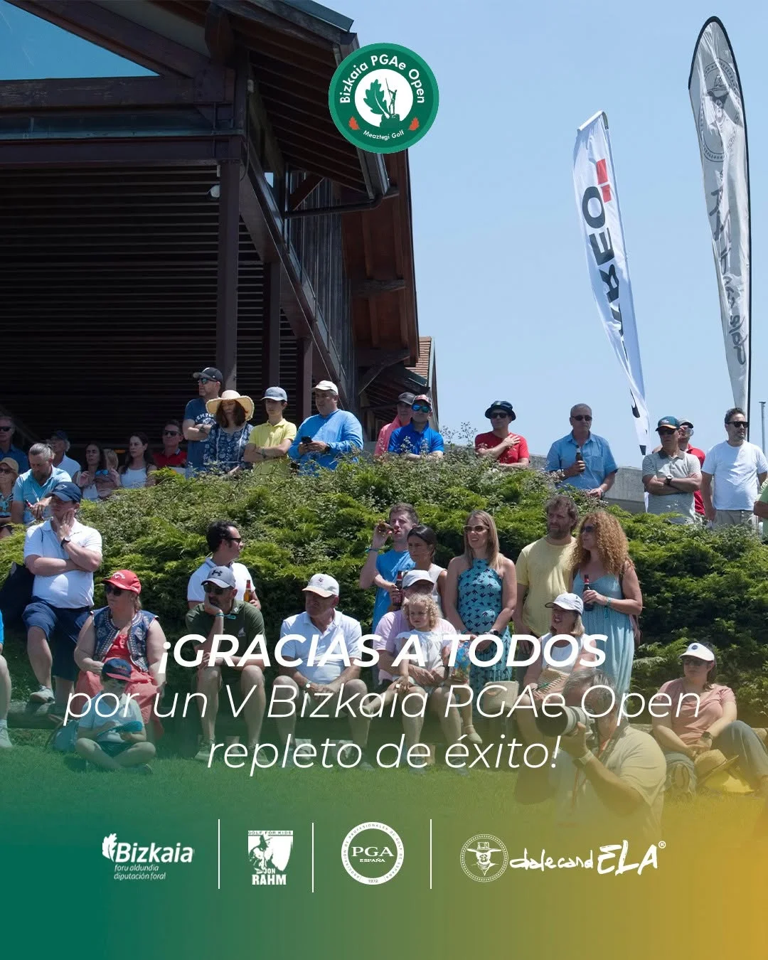 Afición acompañando una jornada de golf en Bizkaia en Meaztegi