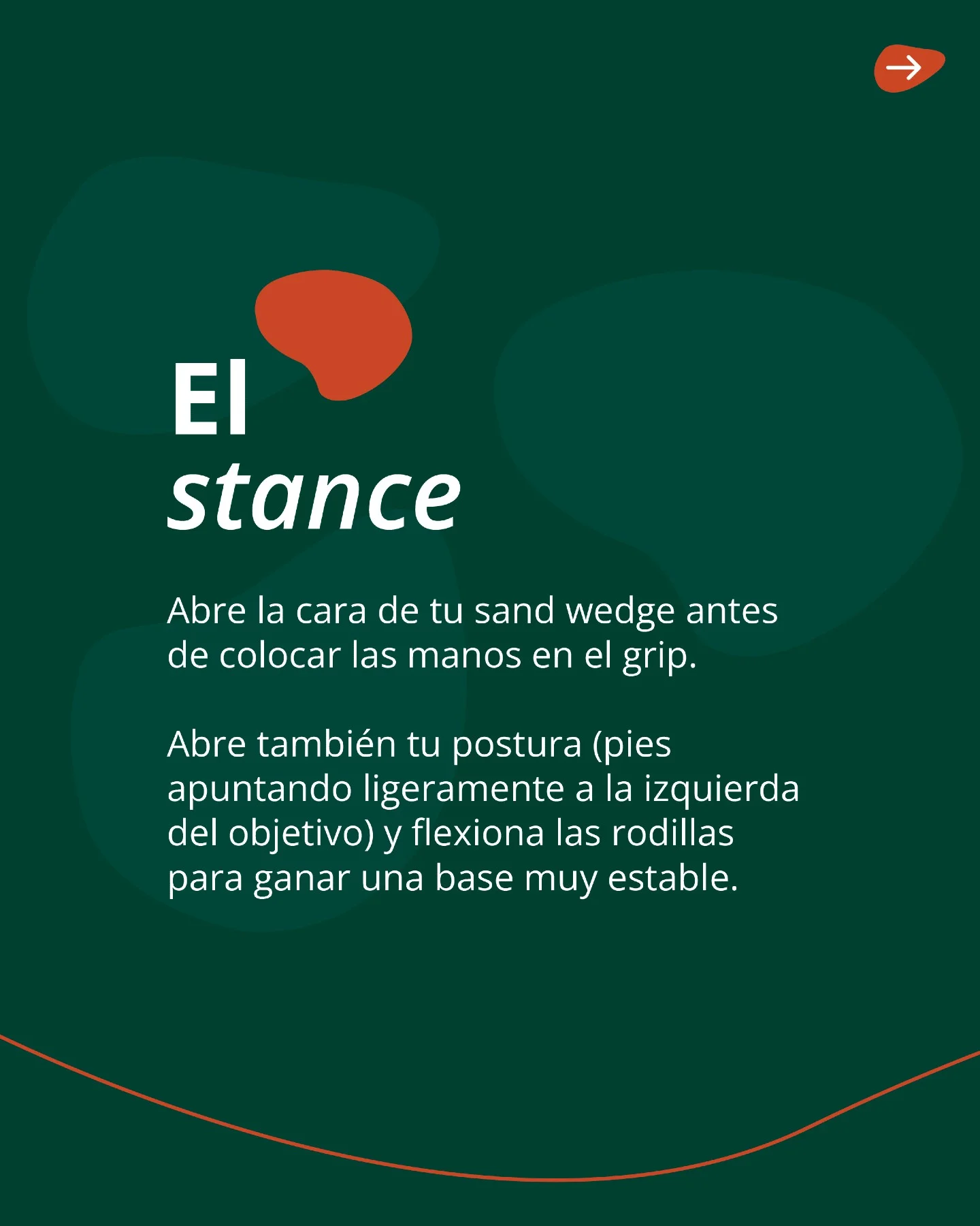 Cómo salir del búnker: el stance con la cara del sand wedge abierta