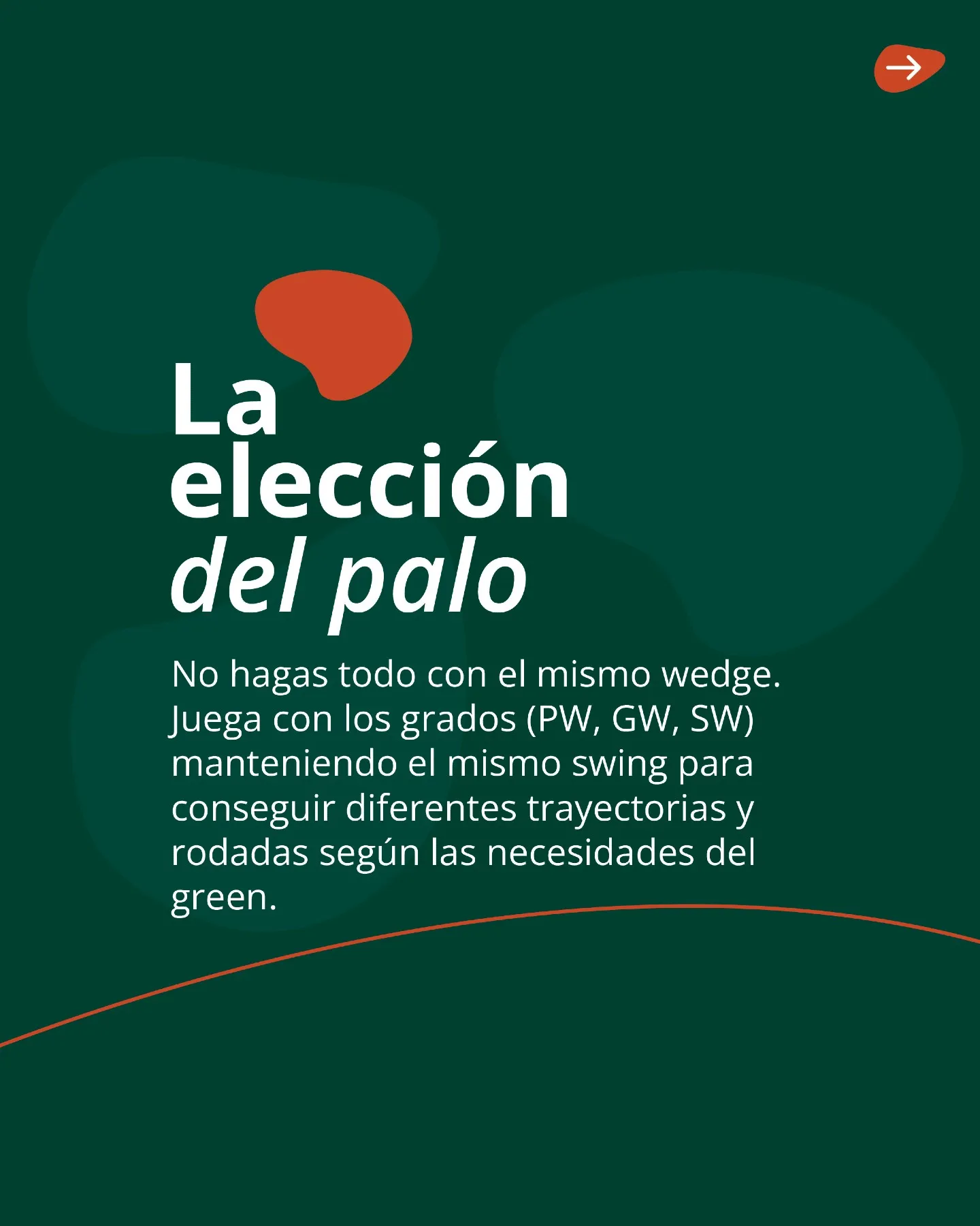 Elección del wedge para variar la distancia en el pitch