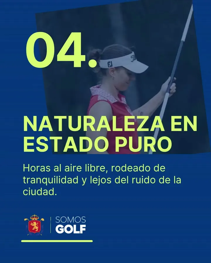 Horas de golf al aire libre, en contacto con la naturaleza y lejos del ruido de la ciudad