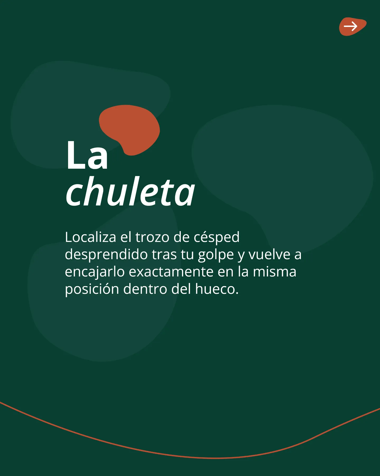 Paso para reparar la chuleta: localizar el trozo de césped y encajarlo en el hueco