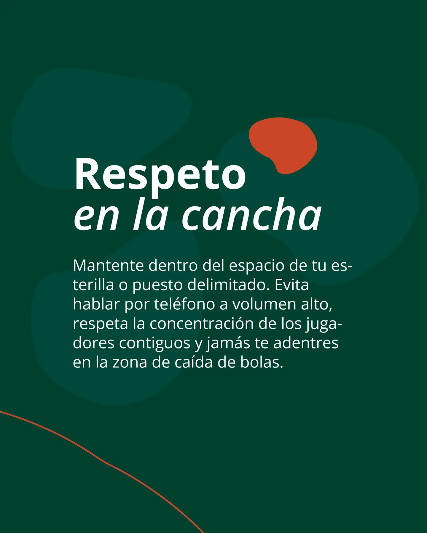 Respeto en el driving range: quedarse en tu puesto, cuidar la concentración de los demás y no entrar en la zona de caída