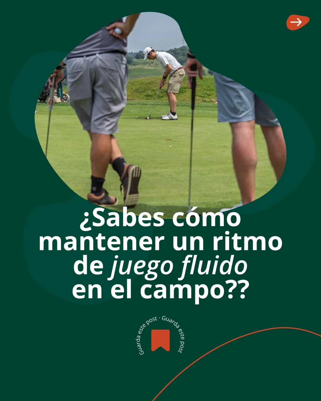 Jugadores esperando mientras un compañero patea en el green, portada sobre ready golf y ritmo de juego en Meaztegi Golf
