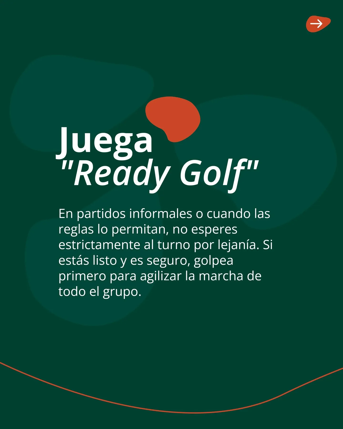 Primera clave del ready golf: si estás listo y es seguro, golpea primero para agilizar la marcha del grupo