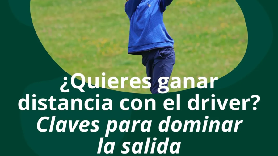 Jugadora completando la salida con el driver en Meaztegi Golf, Bizkaia
